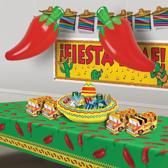 Beistle 54" x 108" Chili Pepper Plastic Table Cover